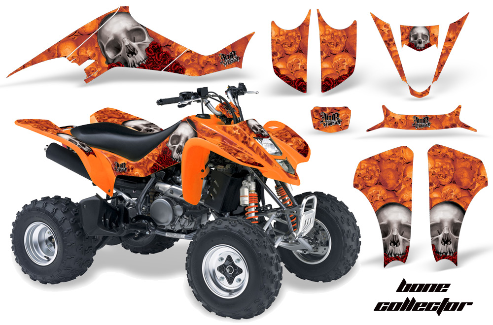 Suzuki LTZ 400 03-08 Graphics Bones Orange